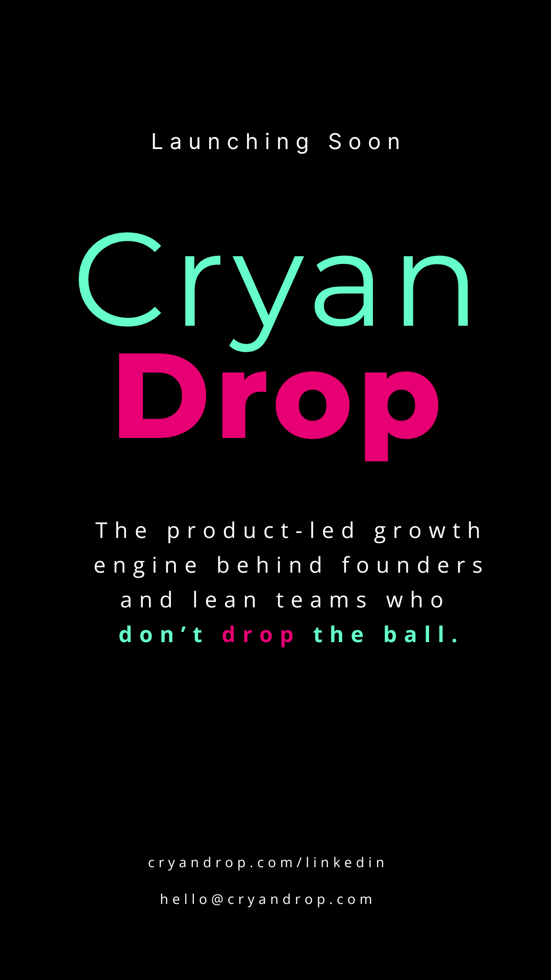 CryanDrop - Product-Led Growth Partner Coming Soon